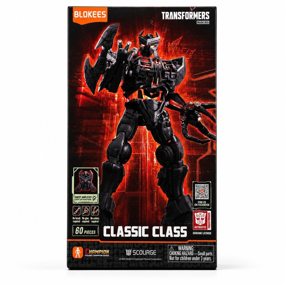 Blokees Transformers Scourge Classic Class 03 Model Kit 60pc Black NEW